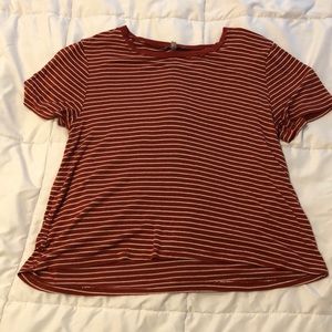 Orange striped tee